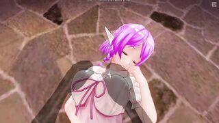 3D HENTAI Sex with a Cute Elf