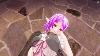 3D HENTAI Sex with a Cute Elf