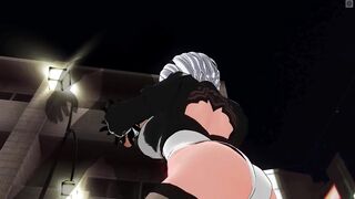 3D HENTAI 2B Jerks off your Cock Gently
