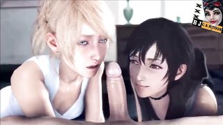 2 GIRLS BLOWJOB CUM SWALLOW 3some Finish Handjob Toon Blowjobs 3D POV Oralsex Anime Cum Mouth Hentai