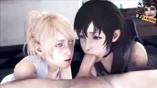 2 GIRLS BLOWJOB CUM SWALLOW 3some Finish Handjob Toon Blowjobs 3D POV Oralsex Anime Cum Mouth Hentai