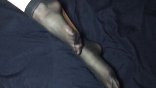 Nylon Socks. FootJob