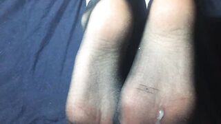 Nylon Socks. FootJob