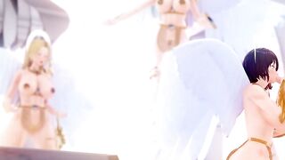 Crossing Lust Part 2 - Hentai Angel Kassandra and Ahri BLowjob!!