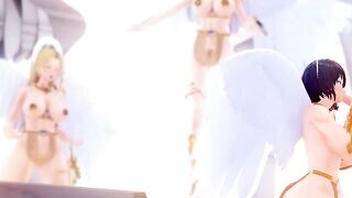 Crossing Lust Part 2 - Hentai Angel Kassandra and Ahri BLowjob!!