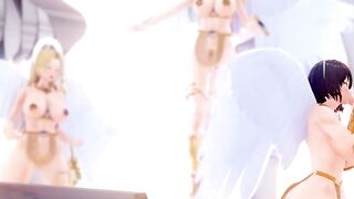 Crossing Lust Part 2 - Hentai Angel Kassandra and Ahri BLowjob!!