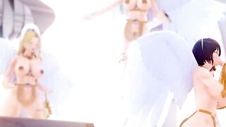 Crossing Lust Part 2 - Hentai Angel Kassandra and Ahri BLowjob!!