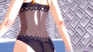 Morag, Mythra and Pyra's Obligatory Gangbang Leave at the Radiant Beach in Xenoblade Chronicles 2