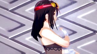 Morag, Mythra and Pyra's Obligatory Gangbang Leave at the Radiant Beach in Xenoblade Chronicles 2