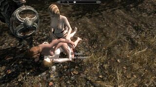 Fucked with a Muscular Man and then Sucked it | Skyrim Sex