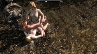 Fucked with a Muscular Man and then Sucked it | Skyrim Sex