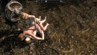 Fucked with a Muscular Man and then Sucked it | Skyrim Sex