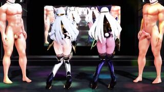 MMD R18 Ghost Mercy SEX Dance with KOS-MOS and T-elos 3D Hentai