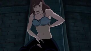 Batgirl Gets Frisky and Flashes her Tits - Batman Cartoon Hentai Porn