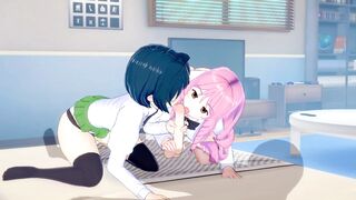 Katawa Shoujo — Misha and Shizune Threesome(3d Hentai)