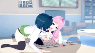 Katawa Shoujo — Misha and Shizune Threesome(3d Hentai)