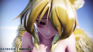 Touhou - Busty Ran Yaukumo Beach Pussygrind & Cowgirl