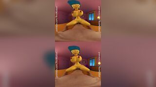The Simpsons - Marge Pushes her Tits together Sex