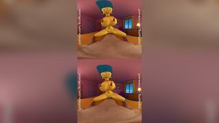 The Simpsons - Marge Pushes her Tits together Sex