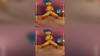 The Simpsons - Marge Pushes her Tits together Sex