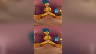 The Simpsons - Marge Pushes her Tits together Sex