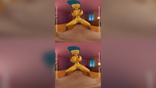 The Simpsons - Marge Pushes her Tits together Sex