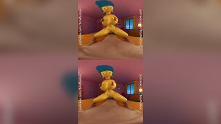 The Simpsons - Marge Pushes her Tits together Sex