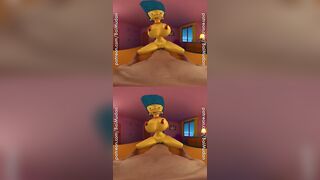 The Simpsons - Marge Pushes her Tits together Sex
