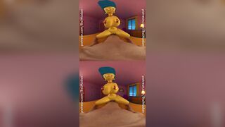 The Simpsons - Marge Pushes her Tits together Sex