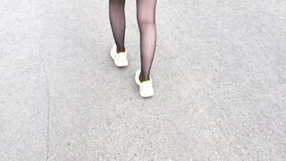 In Black Tights in Public