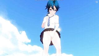 3D HENTAI Schoolgirl on the Beach after School