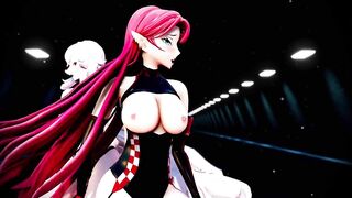 MMD R - 18 Elite Duke of York Kantai and Graf Zeppelin Azur Lane Comfort Officer 3D Hentai