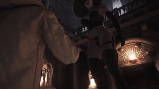 Resident Evil Village: Spanking Lady Dimitrescu's Huge Ass with Fly Swatter - Strapon Special