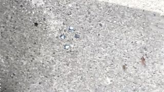 野外露出でテンション上がってそのまま駐車場で公開オナニー