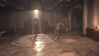 Resident Evil Village Lady Dimitrescu in Red Corset Topless Bottomless - 3D Hentai