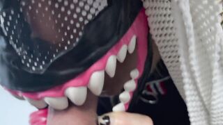 Razor Sharp Teeth CBT Blowjob