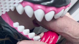 Razor Sharp Teeth CBT Blowjob