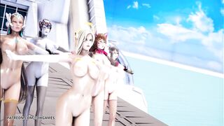 [MMD] Red Velvet - Red Flavor NakedDance Dva Mercy Pharah Mei Symmetra Widowmaker Overwatch Hentai
