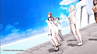 [MMD] Red Velvet - Red Flavor NakedDance Dva Mercy Pharah Mei Symmetra Widowmaker Overwatch Hentai