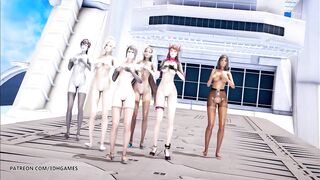 [MMD] Red Velvet - Red Flavor NakedDance Dva Mercy Pharah Mei Symmetra Widowmaker Overwatch Hentai