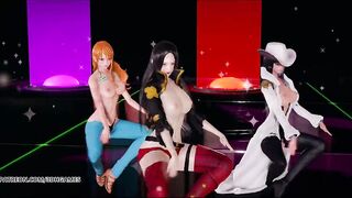 [MMD] Girl's Day - Expectation Strip Dance Boa Hancock Nami Nico Robin one Piece Sexy Kpop Dance
