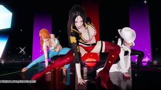 [MMD] Girl's Day - Expectation Strip Dance Boa Hancock Nami Nico Robin one Piece Sexy Kpop Dance