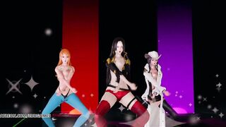 [MMD] Girl's Day - Expectation Strip Dance Boa Hancock Nami Nico Robin one Piece Sexy Kpop Dance