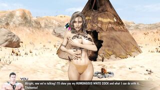 Busty Babe with Tattoos Rides a Monster Cock in the Desert Apocalypse [epic Lust]