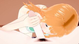 One Piece - Part 11 - Nami Giving Blowjob POV - Hentai Uncensored by HentaiSexScenes