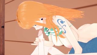 One Piece - Part 11 - Nami Giving Blowjob POV - Hentai Uncensored by HentaiSexScenes