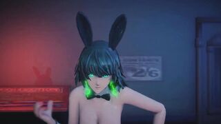 Mmd R18 Fubuki Bunny Suit Girl who is Anal Specialist