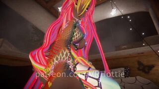 Raver with Mesh Top Bondage with you in Bed Face Ride Bone POV Lap Dance