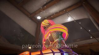 Raver with Mesh Top Bondage with you in Bed Face Ride Bone POV Lap Dance