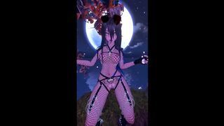 Puppy Girl Dancing in the Moonlight